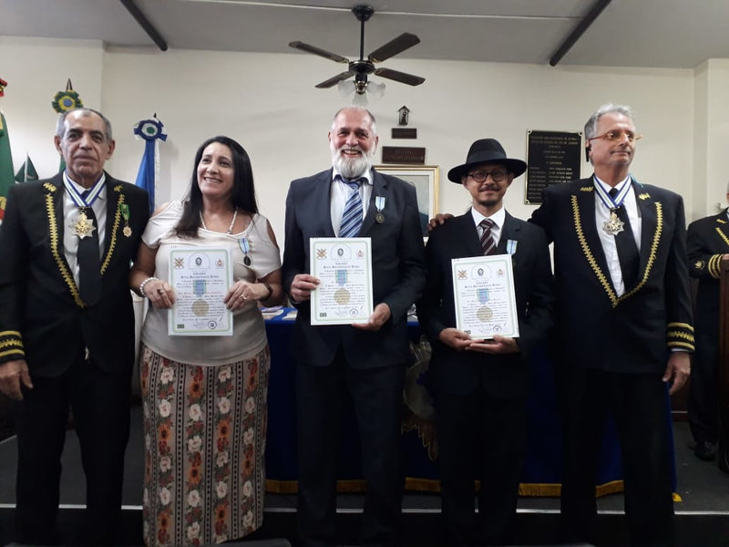 Concessão de Medalha e Diploma "Mérito Marechal Castelo Branco" em Cerimônia da ABRAMMIL na Federação das Academias de Letras do Brasil. Rio de Janeiro-RJ (2019)